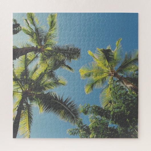 Tropische palmboomzomerparadijs legpuzzel (Verticaal)