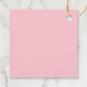 Tropische palmbruiloft bedankt donkergroen roze wi bedankjes labels (Achterkant)