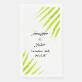 Tropische palmbruiloft Glittery Green Gold Simple Servet (Voorkant)