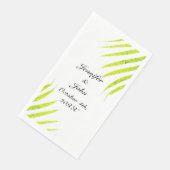 Tropische palmbruiloft Glittery Green Gold Simple Servet (Hoek)