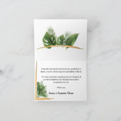 Tropische palmbruiloft Hartelijk dank Bedankkaart (Binnen)