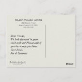 Tropische palmbuikvertalen briefkaart (Achterkant)