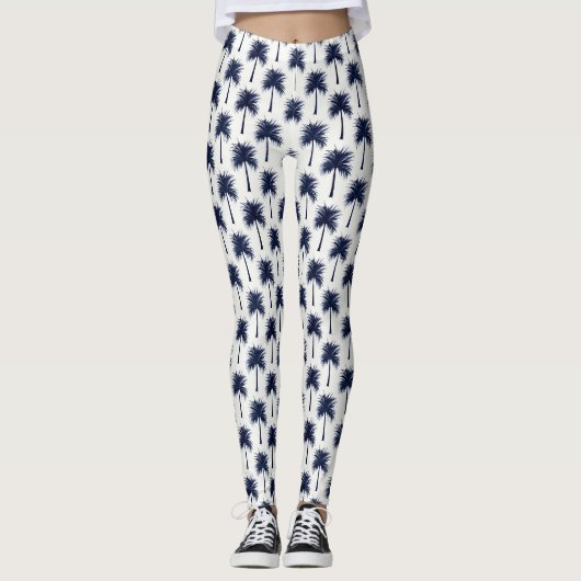 tropische palmdroom leggings (Voorkant)
