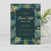 Tropische palmen 5x7 uitnodiging (Staand voorkant)