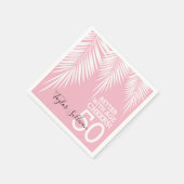 Tropische palmen Birthday roze Servet (Hoek)