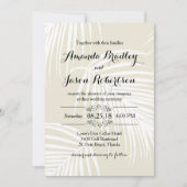 Tropische palmen bruiloft kaart (Voorkant)