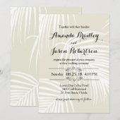 Tropische palmen bruiloft kaart (Voorkant / Achterkant)