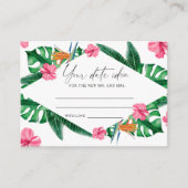 Tropische palmen - Date nacht ideeën \ Date jar Informatiekaartje (Voorkant)