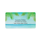 Tropische palmen etiket (Voorkant)