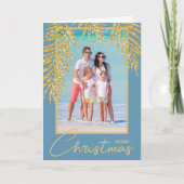 Tropische palmen gevouwen met Kerstmis Kaart (Voorkant)