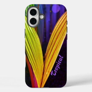 Tropische Palmen Helder Meerkleurig iPhone 16 Plus Hoesje