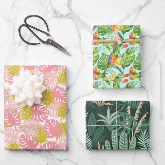 Tropische palmen inpakpapier vel (Voorkant)