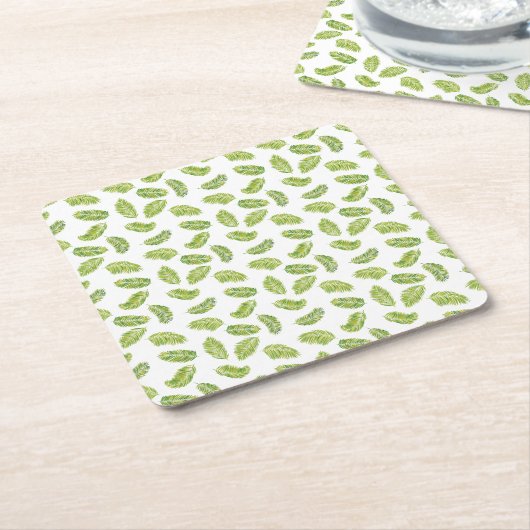 Tropische palmen kartonnen onderzetters (Schuin)