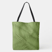Tropische palmen met olijfstrand tote bag (Achterkant)