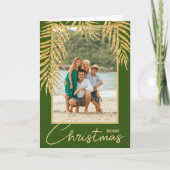 Tropische palmen Multi-Photo Kerstfeestdag Kaart (Voorkant)
