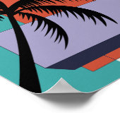 Tropische palmen op geometrische achtergrond van z poster (Hoek)