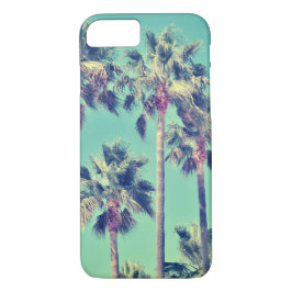  tropische palmen op Turquoise iPhone 8/7 Hoesje