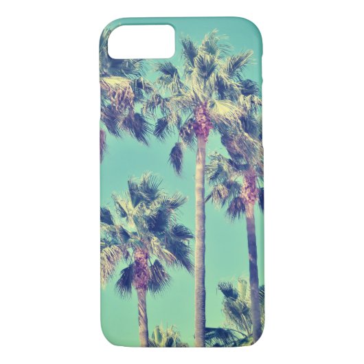  tropische palmen op Turquoise Case-Mate iPhone Case (Achterkant)
