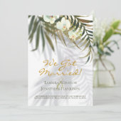 Tropische palmen, orchidee, Shadows Beach Net getr Kaart (Staand voorkant)