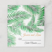 Tropische palmen plaatskaartje (Buitenkant ongevouwen)