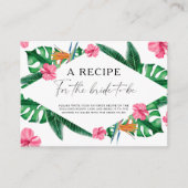 Tropische palmen - Recept voor de bruid te zijn Informatiekaartje (Voorkant)