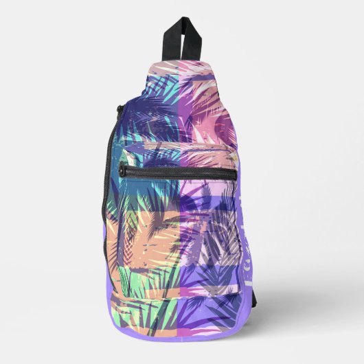 Tropische palmen sling bag (Voorkant)