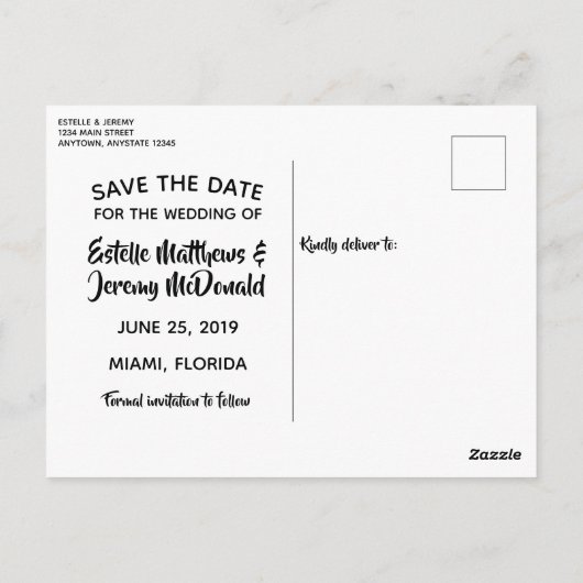 Tropische palmen sparen het Briefkaart van de Aank (Achterkant)