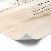 tropische palmen strand bruiloft partij bar teken poster (Hoek)