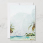 Tropische palmen strand scène opslaan van de datum bedankkaart (Achterkant)