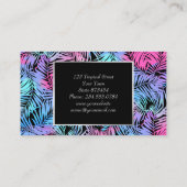 Tropische palmen visitekaartje (Achterkant)