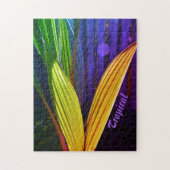Tropische palmen voor heldere regenboogkleuren legpuzzel (Verticaal)