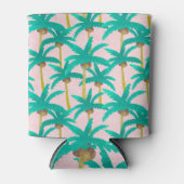 Tropische palmen: Waterverf zomerpatroon Blikjeskoeler (Voorkant)
