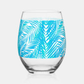 Tropische palmen wijnglas zonder voet (Links)