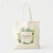 Tropische palmenblad bruidsmeisjescadeau tote bag (Voorkant)