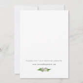 Tropische palmenbladeren en groen krans save the date (Achterkant)