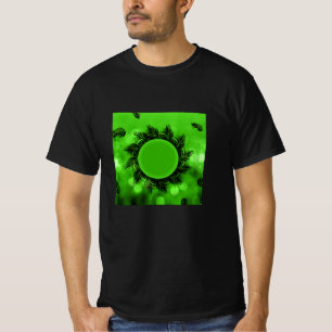 Tropische palmenbladeren groene cirkel frame botan t-shirt