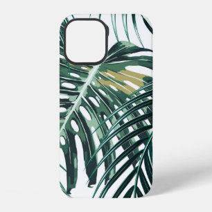 Tropische palmenbladeren, junglebladeren naadloze iPhone 12 hoesje