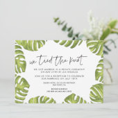 Tropische palmenbladeren Wij hebben de knoop doorg Kaart (Staand voorkant)