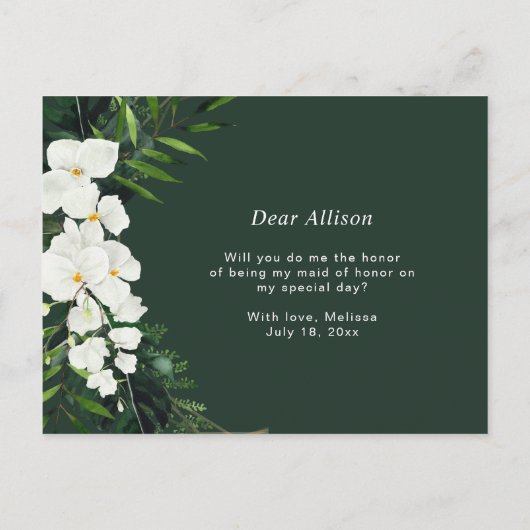 tropische palmflorvormig eerwets uitnodiging briefkaart (Achterkant)