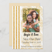 Tropische palmfoto Opslaan datum Save The Date (Voorkant / Achterkant)