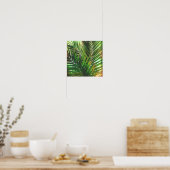 tropische palmfotokunst poster tinten groen (Keuken)