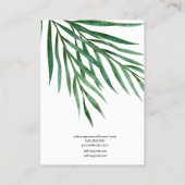 Tropische palmjuwelenaarscherm visitekaartje (Achterkant)