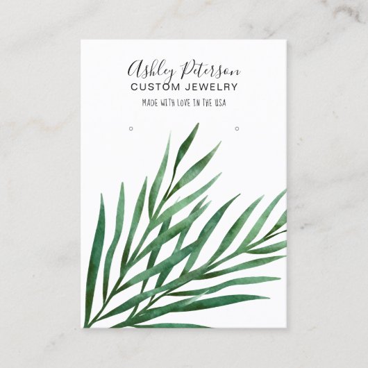 Tropische palmjuwelenaarscherm visitekaartje (Voorkant)