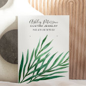 Tropische palmjuwelenaarscherm visitekaartje