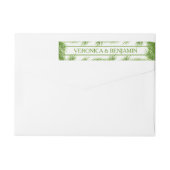 Tropische palmkeien strandbruiloft (Achterkant)