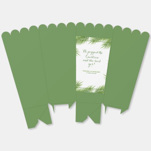 Tropische palmkeien strandbruiloft bedankdoosjes (Ongevouwen)