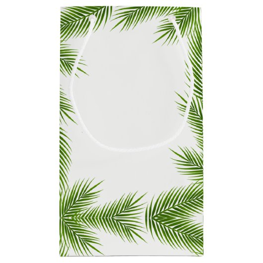 Tropische palmkeien strandbruiloft klein cadeauzakje (Achterkant)