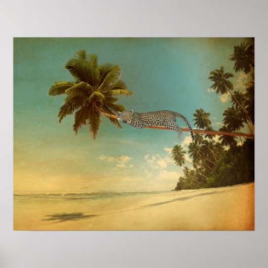 Tropische palmkever  Elegant Summer Beach Poster (Voorkant)