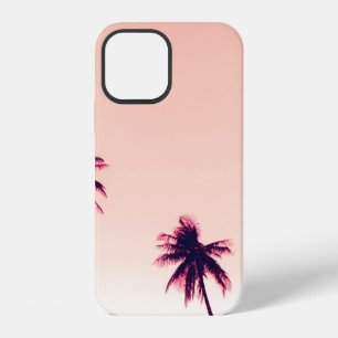 Tropische palmkokokosnoerbomen op natuur aan de zo iPhone 12 hoesje