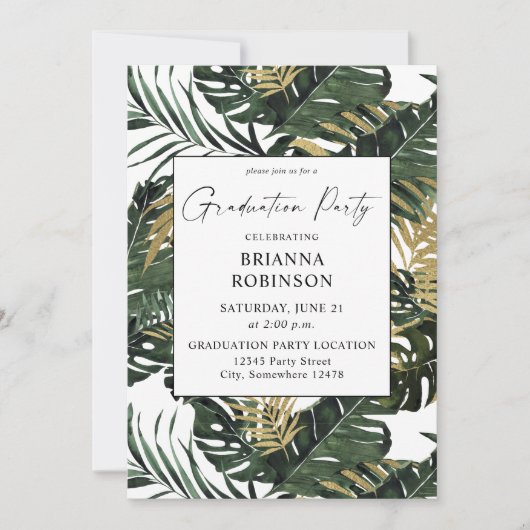 Tropische palmlef- en gouddroger kaart (Voorkant)